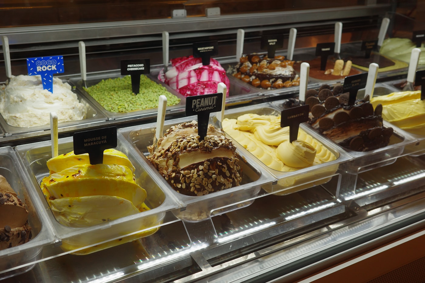 Vetrina dei gelati Brivido